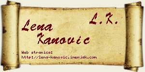 Lena Kanović vizit kartica